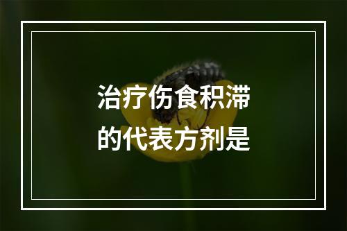 治疗伤食积滞的代表方剂是