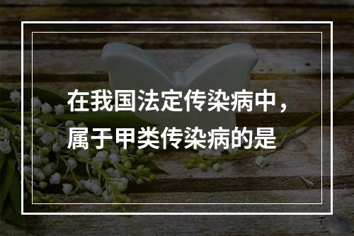 在我国法定传染病中，属于甲类传染病的是