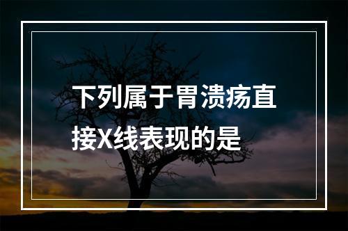 下列属于胃溃疡直接X线表现的是