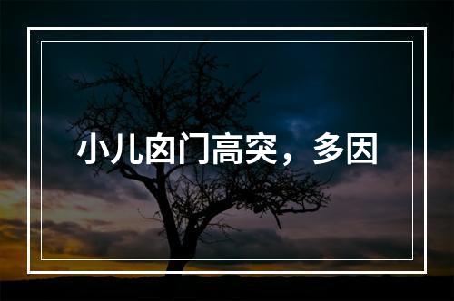 小儿囟门高突，多因