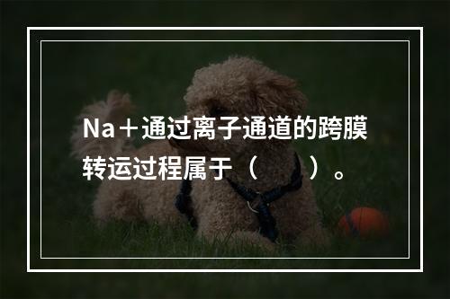 Na＋通过离子通道的跨膜转运过程属于（　　）。