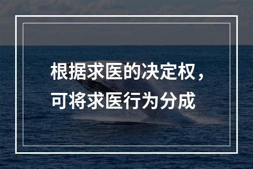 根据求医的决定权，可将求医行为分成