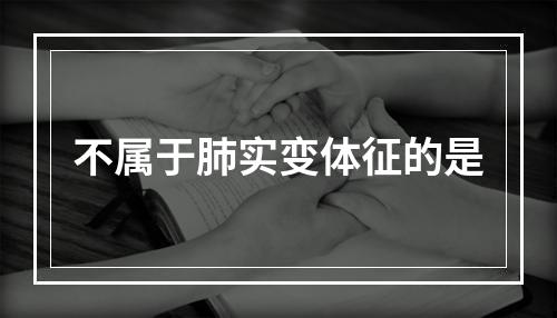 不属于肺实变体征的是