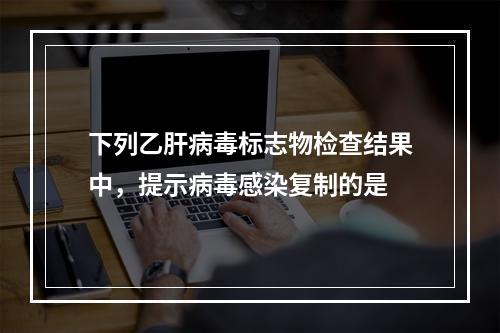 下列乙肝病毒标志物检查结果中，提示病毒感染复制的是