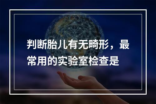 判断胎儿有无畸形，最常用的实验室检查是