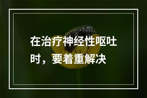 在治疗神经性呕吐时，要着重解决