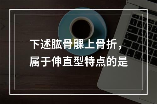 下述肱骨髁上骨折，属于伸直型特点的是