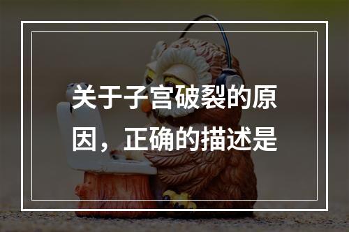 关于子宫破裂的原因，正确的描述是