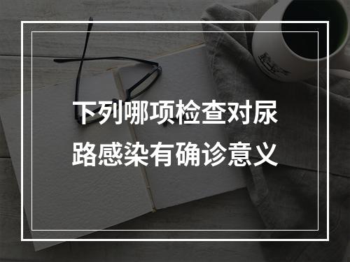 下列哪项检查对尿路感染有确诊意义