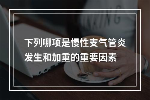 下列哪项是慢性支气管炎发生和加重的重要因素