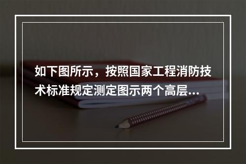 如下图所示，按照国家工程消防技术标准规定测定图示两个高层建筑