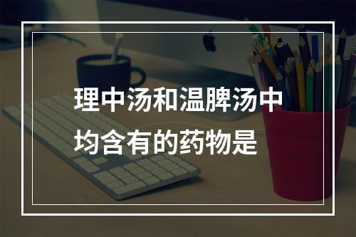 理中汤和温脾汤中均含有的药物是