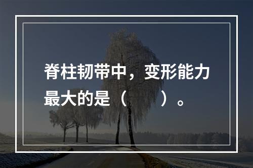 脊柱韧带中，变形能力最大的是（　　）。