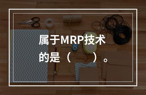 属于MRP技术的是（　　）。