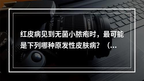 红皮病见到无菌小脓疱时，最可能是下列哪种原发性皮肤病？（　　