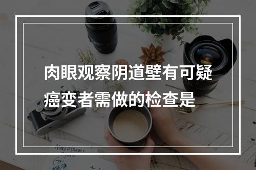 肉眼观察阴道壁有可疑癌变者需做的检查是