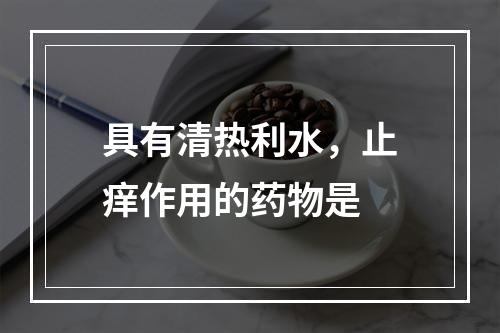 具有清热利水，止痒作用的药物是