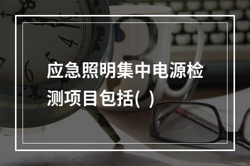 应急照明集中电源检测项目包括(  )