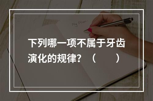 下列哪一项不属于牙齿演化的规律？（　　）