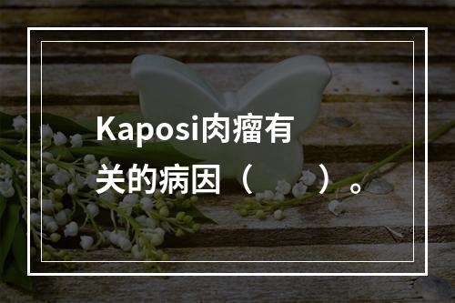 Kaposi肉瘤有关的病因（　　）。