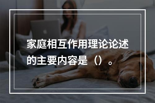 家庭相互作用理论论述的主要内容是（）。