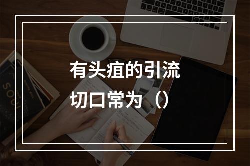 有头疽的引流切口常为（）