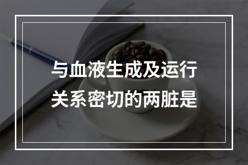 与血液生成及运行关系密切的两脏是