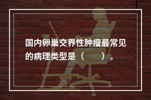 国内卵巢交界性肿瘤最常见的病理类型是（　　）。