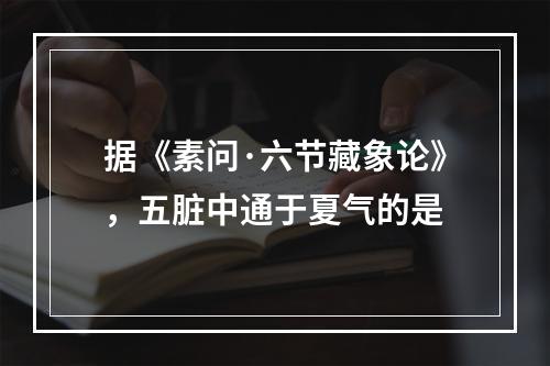 据《素问·六节藏象论》，五脏中通于夏气的是