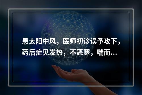 患太阳中风，医师初诊误予攻下，药后症见发热，不恶寒，喘而汗出