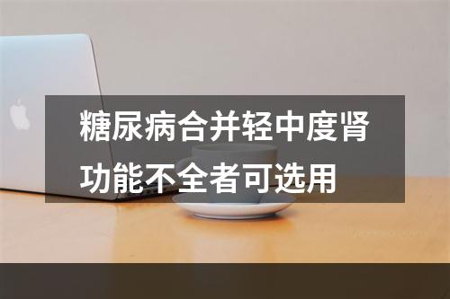 糖尿病合并轻中度肾功能不全者可选用