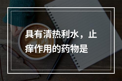 具有清热利水，止痒作用的药物是