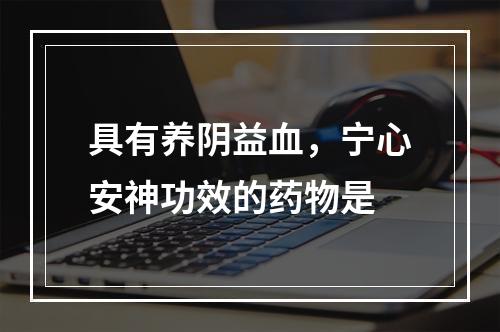 具有养阴益血，宁心安神功效的药物是