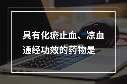 具有化瘀止血、凉血通经功效的药物是