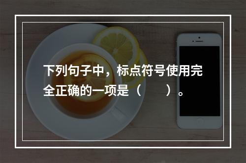 下列句子中，标点符号使用完全正确的一项是（　　）。