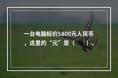 一台电脑标价5800元人民币，这里的“元”是（　　）。