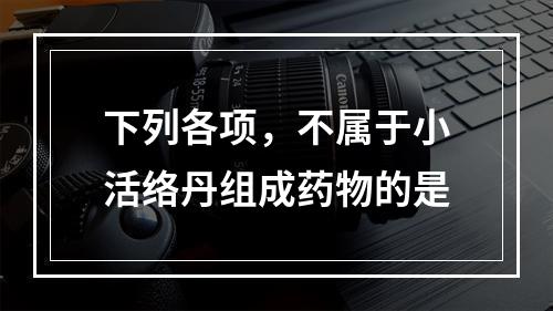 下列各项，不属于小活络丹组成药物的是