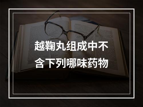 越鞠丸组成中不含下列哪味药物