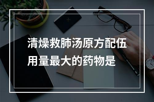 清燥救肺汤原方配伍用量最大的药物是