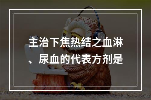 主治下焦热结之血淋、尿血的代表方剂是