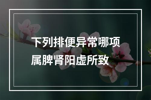 下列排便异常哪项属脾肾阳虚所致