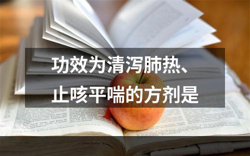 功效为清泻肺热、止咳平喘的方剂是