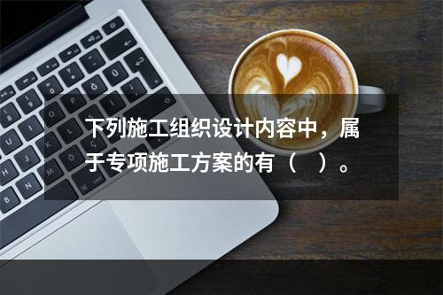 下列施工组织设计内容中，属于专项施工方案的有（　）。