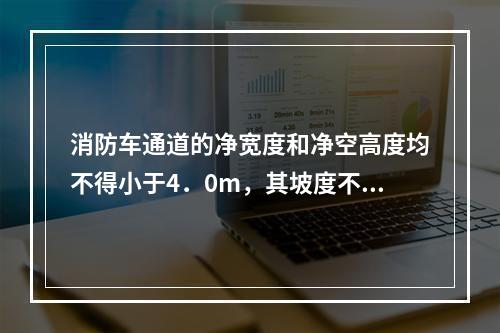 消防车通道的净宽度和净空高度均不得小于4．0m，其坡度不宜大