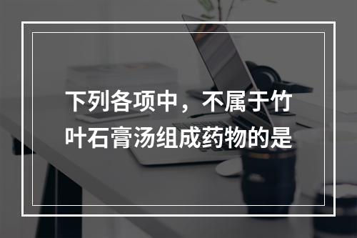 下列各项中，不属于竹叶石膏汤组成药物的是