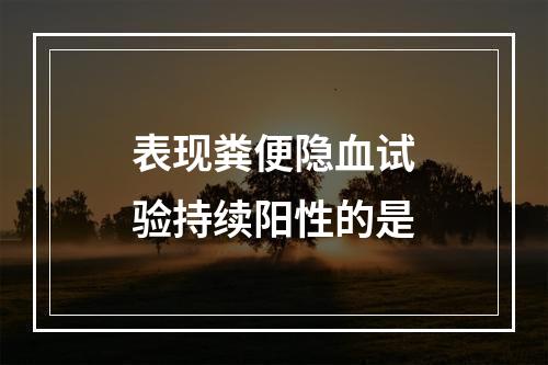 表现粪便隐血试验持续阳性的是