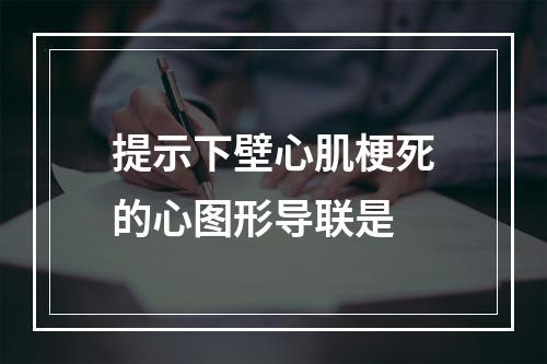 提示下壁心肌梗死的心图形导联是