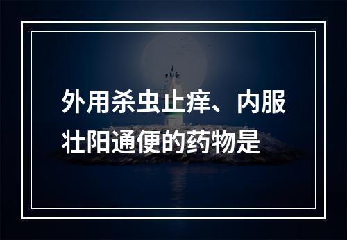 外用杀虫止痒、内服壮阳通便的药物是