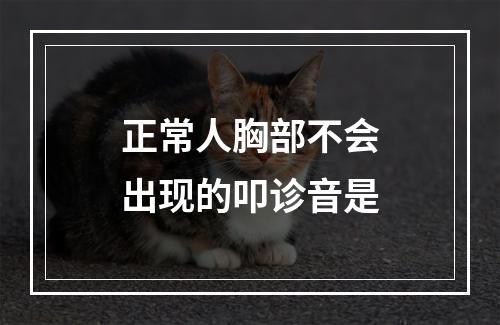 正常人胸部不会出现的叩诊音是