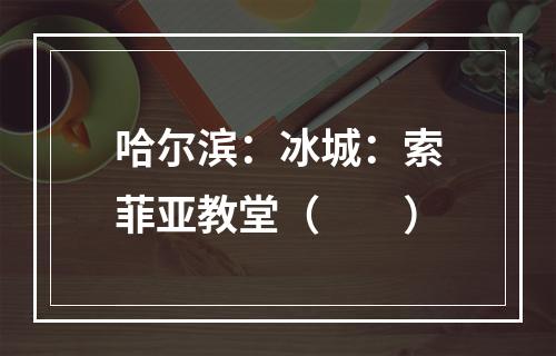 哈尔滨：冰城：索菲亚教堂（　　）